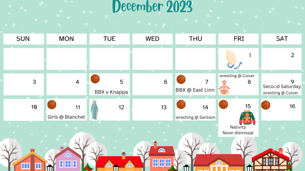 2023 December Calendar